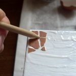 Aplicar pegamento y aplicar la cáscara