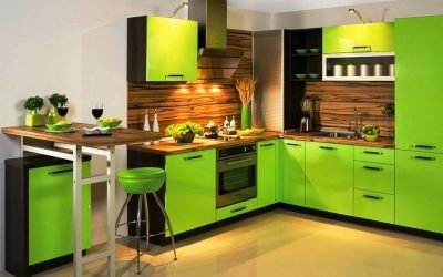 Diseño de cocina verde: interiores reales