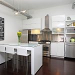 Interior de cocina blanco