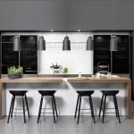 Mostrador de cocina iluminado