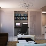 Salón interior con lugar de trabajo