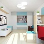 Zonificación del dormitorio y lugar de trabajo.