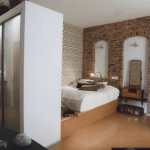 Sala de estar combinada con dormitorio