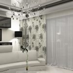 Cortinas grises en la sala de estar