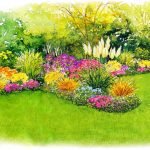 Esquema de plantación macizos de flores floración continua