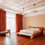 Diseño interior de dormitorio marrón