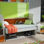Cama plegable empotrada en la guardería