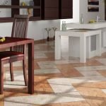 Piso de cocina bronceado