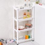 Estante de plástico blanco