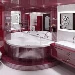 Interior de baño borgoña
