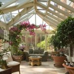 Interior con arboles interiores