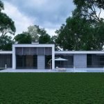 Casa con cesped