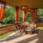 Veranda en una casa de campo