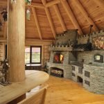 Chimenea en el cenador de invierno