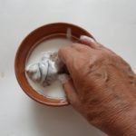 Impregnado con pegamento