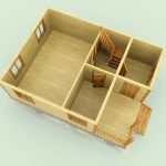 Plano de casa con escalera