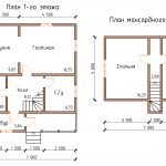 Diseño de una casa de 6 por 6 con un ático