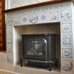 Azulejo Gzhel para chimenea