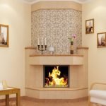 Azulejo beige para chimenea