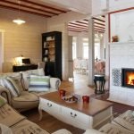 Chimenea en la sala de estar