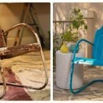 Restauración de una silla de metal.