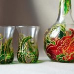 Botella y vasos