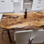 Muebles blancos en la cocina.