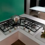 Estufa de gas en la cocina