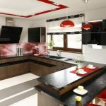 Interior de cocina península