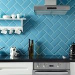 Delantal azul para la cocina