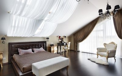 Cortinas de techo: tipos, elección de tela, diseño, cierres