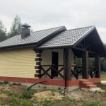 Sauna con cenador de ladrillo