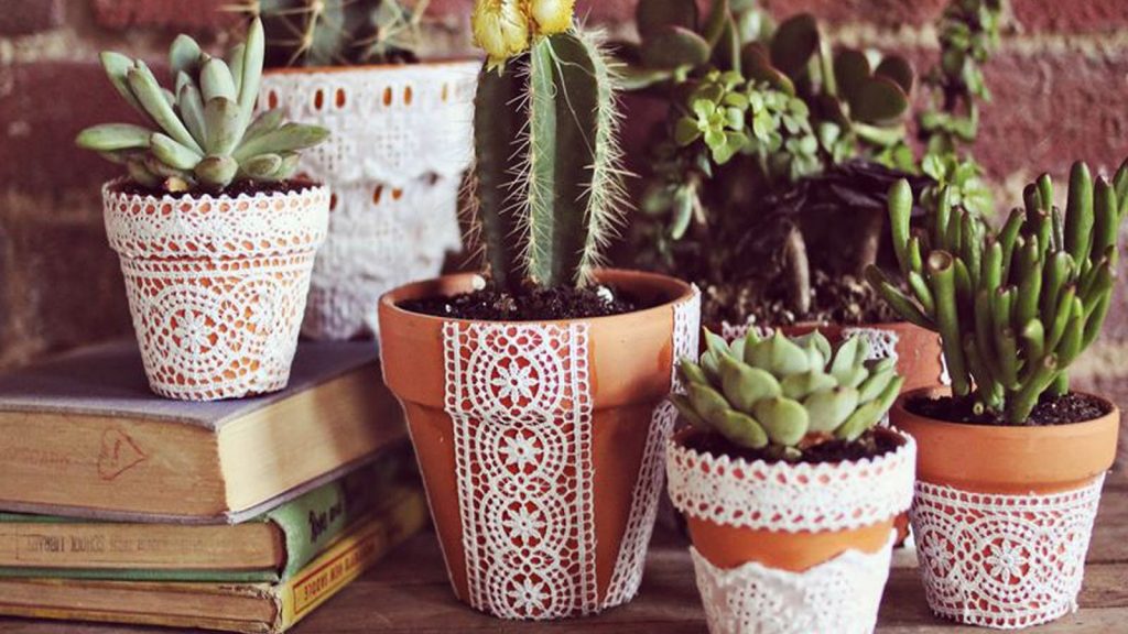 Decoració de pots de flors