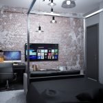 Estilo loft para la habitación de un chico.