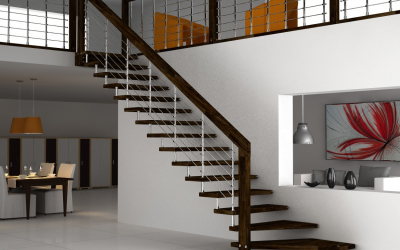 Escaleras metálicas de bricolaje para el segundo piso