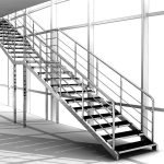 Marcha escalera de metal