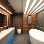 Baño estilo loft