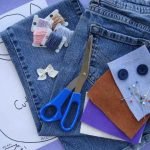 Tijeras, hilos, agujas y jeans.