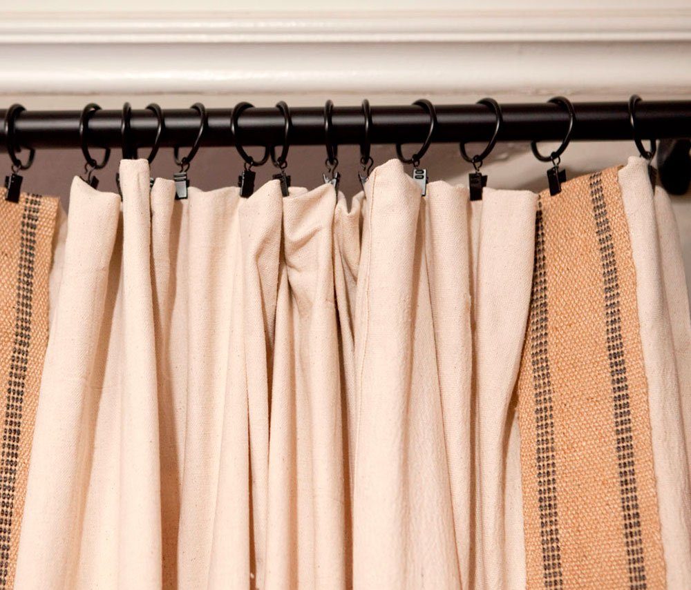 Cortinas en pinzas decorativas