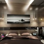 Techo tensado en una habitación de estilo moderno.