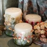 Velas con flores