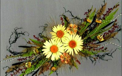 Hacemos un panel de flores secas