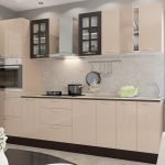 Muebles de cocina con fachada de capuchino