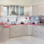 Muebles con encimeras rosas