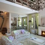 Sala de estar con chimenea