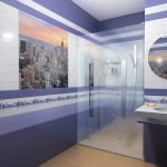 Decoración de la pared en el baño