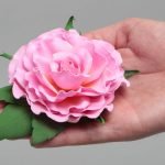 Rosa en mano
