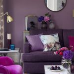 Sofá y sillón morado