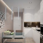 Puerta blanca en la cocina