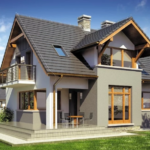 Casa con buhardilla